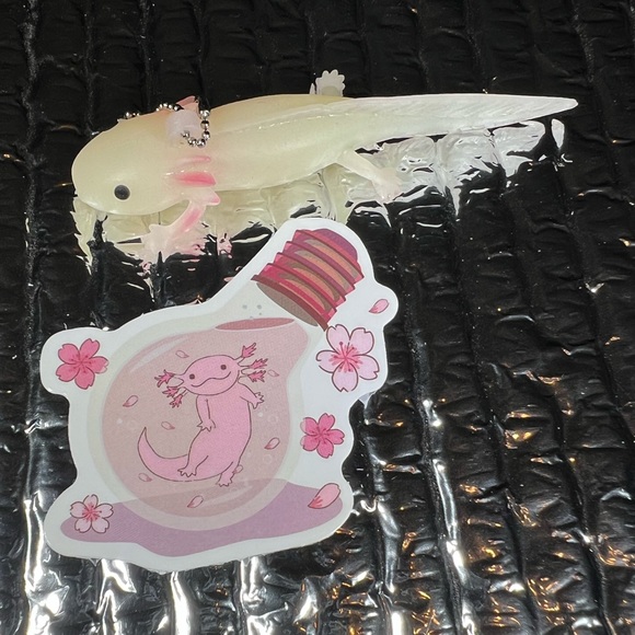 BULBalotl Axolotl Crazy Trending WaterProof Single Decor Accent Sticker - Picture 3 of 5